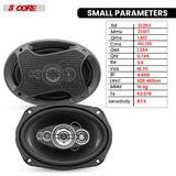 5Core 6x9 Car Speaker 800W 4Ohm 2 Way Coaxial Speaker w Super Tweeter Universal Fit for Vehicle
