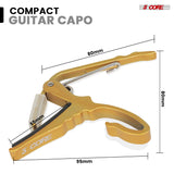 5Core Capo Aluminum Universal Guitar String Clip w Metal Spring + 6Pcs Guitar Picks + Carry Bag