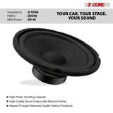 5 Core 6 Inch Subwoofer 300W Car Audio Sub Woofer 4 Ohm Deep Bass Replacement Loud Speaker