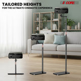 5 Core Projector Stand Floor Adjustable 66" Universal Projectors Support for Home Office & Studio