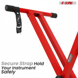 5 Core Keyboard Stand Dual X Shape Adjustable Foldable Portable Key Board Stands w Locking Strap