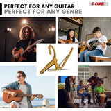 5Core Capo Aluminum Universal Guitar String Clip w Metal Spring + 6Pcs Guitar Picks + Carry Bag