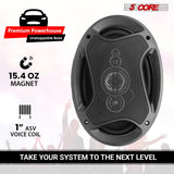 5Core 6x9 Car Speaker 800W 4Ohm 2 Way Coaxial Speaker w Super Tweeter Universal Fit for Vehicle