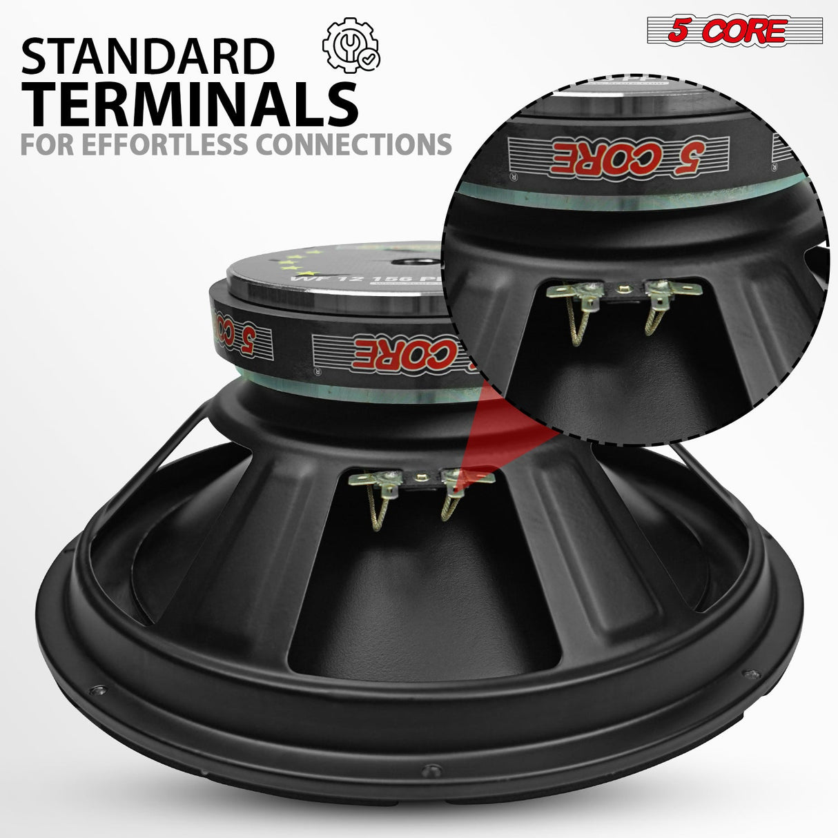 5 Core 12 Inch Woofer 400W Car Subwoofer 4Ohm Replacement Deep Sub w Poly Cone