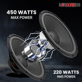 5 Core 15" Subwoofer 500W Car Audio Woofer 4 Ohm Impedance Replacement Deep Bass Sub w 60 Oz Magnet