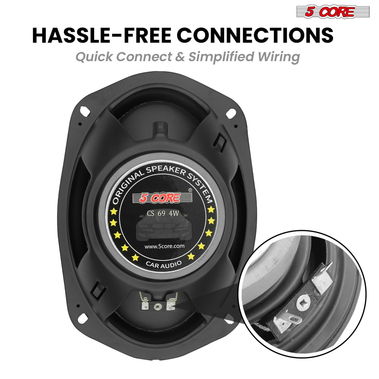 5Core 6x9 Car Speaker 800W 4Ohm 4 Way Coaxial Speaker w Super Tweeter Universal Fit for Vehicle