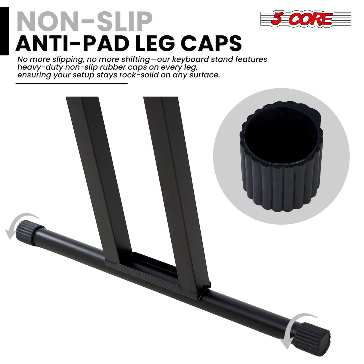 5 Core Keyboard Stand Height Adjustable One Hand Trigger Quick Release Portable Key Board DJ Stands