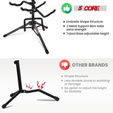 5 Core Guitar Stand Adjustable Triple Guitars Stands Floor w Neck Holder for Acoustic Electric Bass