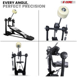 5 Core Bass Drum Pedal Mount Adjustable Felt Beater Head Single Chain Heavyduty Kick Drum Foot Pedal