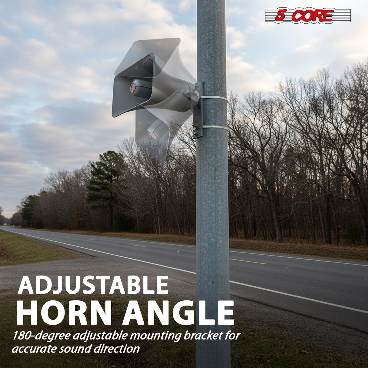 5 Core 10 Inch PA Horn 200W Loud Speaker Bull Horn Loud Audio 8Ohm All Weather Indoor Outdoor Use