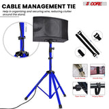 5 Core Speaker Stand Tripod Pair Heavy Duty Adjustable 54" Universal Mount for PA DJ Studio w Bag