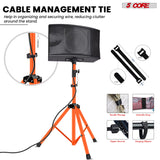 5 Core Speaker Stands Pair Adjustable 54 Inch Tripod 132 lbs Capacity 35mm Mount for DJ PA Use