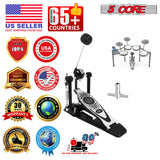 5 Core Bass Drum Pedal Mount Adjustable Felt Beater Head Single Chain Heavyduty Kick Drum Foot Pedal