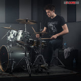 5 Core Drum Throne w Backrest 4" Padded Stool Airlift Adjustable 25.5" Drummer Chair 441Lb Capacity