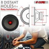 5Core 8 Inch Midrange Door Speaker 500W Subwoofer w Aluminum Bullet 8Ω Sub Woofer 1 PC