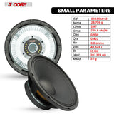 5 Core 10" Subwoofer Speaker 300W RMS Full Range Car Audio Sub Woofer 4 Ohm Bass Replacement Driver