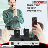5Core Wireless Microphones w 2 Headset Portable Mini Microfono Inalambricos + Receiver 165ft Range