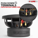 5Core 8 Inch Car Subwoofer Dual 4Ohm 1000W Component Sub Woofer Driver Aluminum Frame 8” Woofers