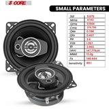 5 Core 2 Way 4" Car Speaker 250W Coaxial Component Speaker Universal Quick Easy Fit for Cars