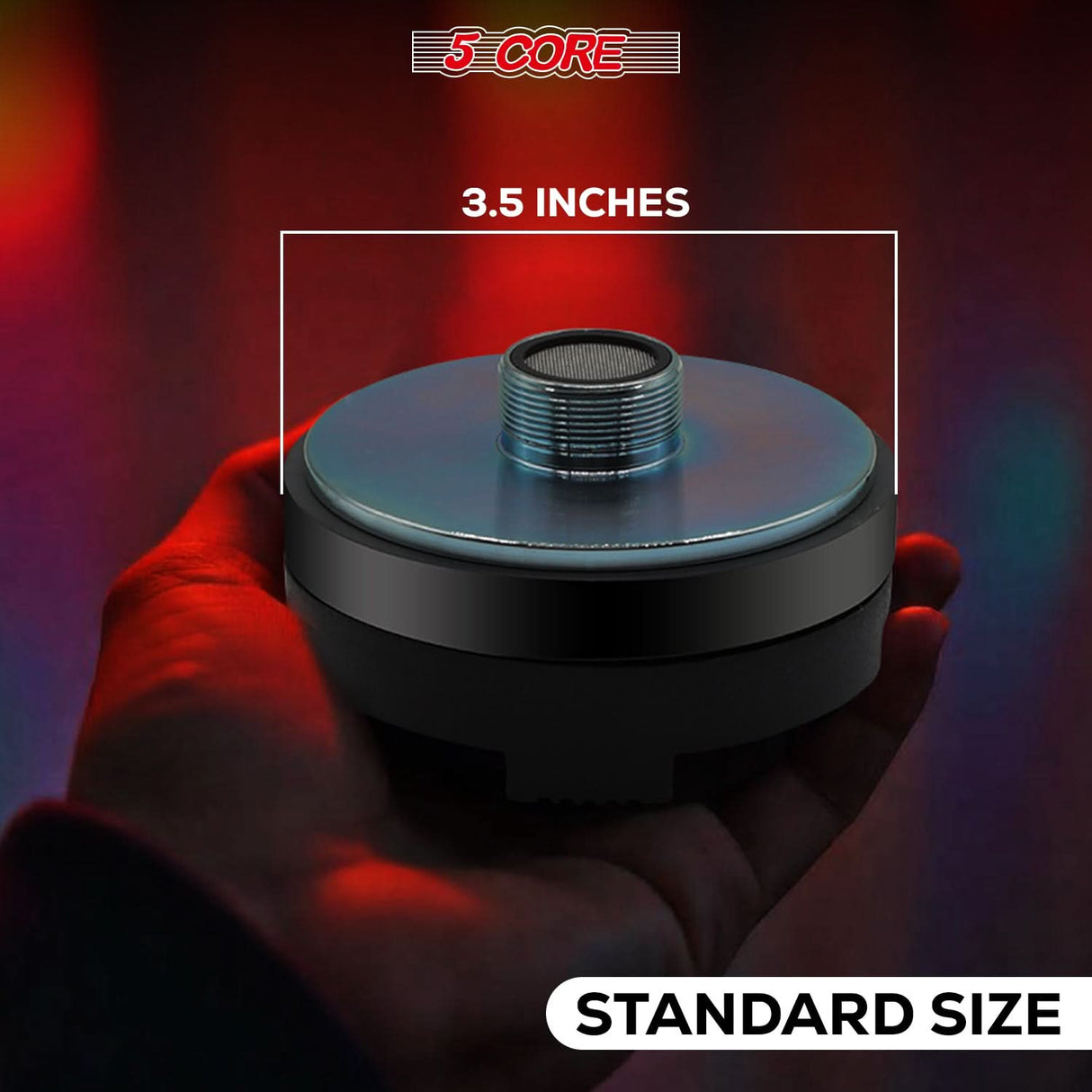 Screw-on style tweeter fits most standard horn throats