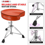 5Core Drum Throne Padded Guitar Stool Saddle Drummer Seat for Adults & Kids