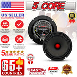 4 Ohm 8 inch midrange speaker set for automotive audio systems