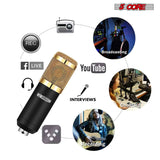 5Core condenser cardioid mic bundle for podcasting, with boom arm and microphone stand