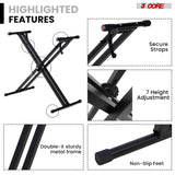 5 Core Keyboard Stand Height Adjustable One Hand Trigger Quick Release Portable Key Board DJ Stands