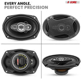 5Core 6x9 Car Speaker 800W 4Ohm 4 Way Coaxial Speaker w Super Tweeter Universal Fit for Vehicle