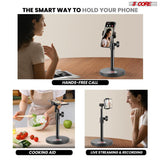 5Core 3n1 Mic Stand Desk Adjustable Table Microphone Stands w Phone Holder Mic Clip