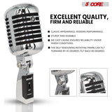 5Core Vintage Microphone Classic Dynamic Professional XLR Studio Retro Style Mic BLACK