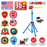 5 Core Speaker Stand Tripod Pair Heavy Duty Adjustable 54" Universal Mount for PA DJ Studio w Bag