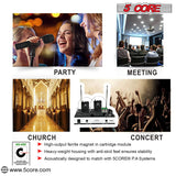 5Core Wireless Microphones w 2 Headset Portable Mini Microfono Inalambricos + Receiver 165ft Range