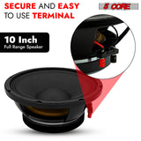 5 Core 10" Subwoofer Speaker 300W RMS Full Range Car Audio Sub Woofer 4 Ohm Bass Replacement Driver
