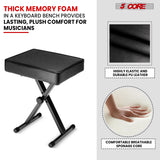 5 Core Keyboard Stand Piano Bench Combo Adjustable Key Board Stands 3" Padded Musician Chair Set