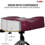 5 Core Drum Throne w Backrest 4" Padded Stool Adjustable 24.5" Drummer Chair w 441Lb Capacity