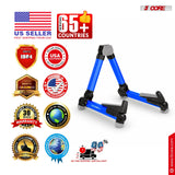 5 Core Guitar Stand Adjustable A Frame Shape w Rubber Pad Arms Supports Acoustic Electric Bass Blue