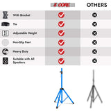 Blue studio monitor stand with pole mount from 5Core