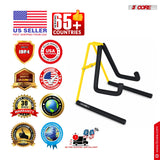 5 Core Ukulele Stand A Frame Metal Body w Soft Padded Arms Support Banjo Ukuleles Mini Guitar Violin Yellow