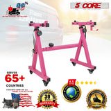 5Core Keyboard Stand Z Style Sturdy Adjustable Electric Piano Riser Holder With Wheels PINK