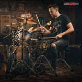 5 Core Drum Throne 4" Thick Padded Guitar Stool 441Lb Capacity 20-26” Adjustable Drummer Chair