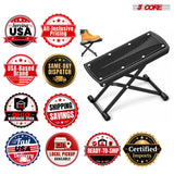 5Core Guitar Foot Stool Height Adjustable Folding Leg Rest Classical Footrest