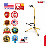5 Core Guitar Stand Floor Adjustable Heavy Duty w Neck Holder for Acoustic Electric Classic Bass