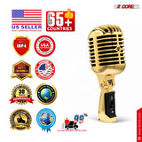 5Core Vintage Microphone Classic Dynamic Professional XLR Studio Retro Style Mic Gold