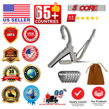 5 Core Guitar Capo Pair Quick Change Acoustic Electric String Clip Banjo Mandolin Or Ukulele Silver