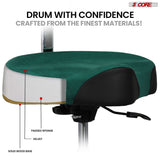 5 Core Drum Throne w Backrest 4" Padded Stool Airlift 25" Adjustable Drummer Stool 441Lb Capacity
