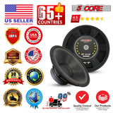 5 Core Car Subwoofer 2Pc 300W 12" Deep Bass Replacement Speaker 4Ohm 40 - 3.5 KHz Component Sub Woofer