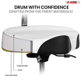 5 Core Drum Throne 4" Padded Seat w Backrest Airlift Adjustable Chair Ergonomic Drummer Stool