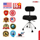 5 Core Drum Throne w Backrest 4" Padded Stool Airlift Adjustable Drummer Chair