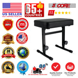 5 Core Keyboard Bench 3" Padded Cushioned Piano Stool Height Adjustable Guitar Seat Folding Portable
